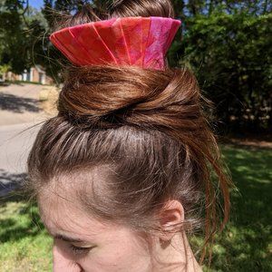 Pink Orange Geometric Shape Hair Crown